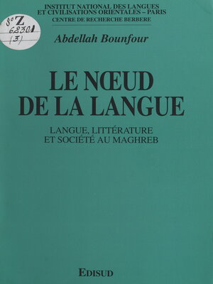 cover image of Le nœud de la langue